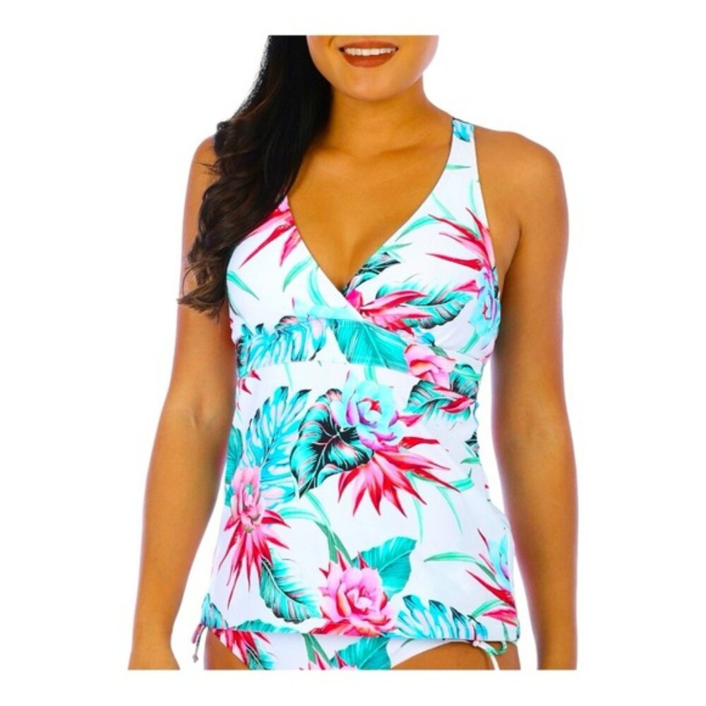 N By Next Womens Print Sport Tankini TOP SZ S NWT